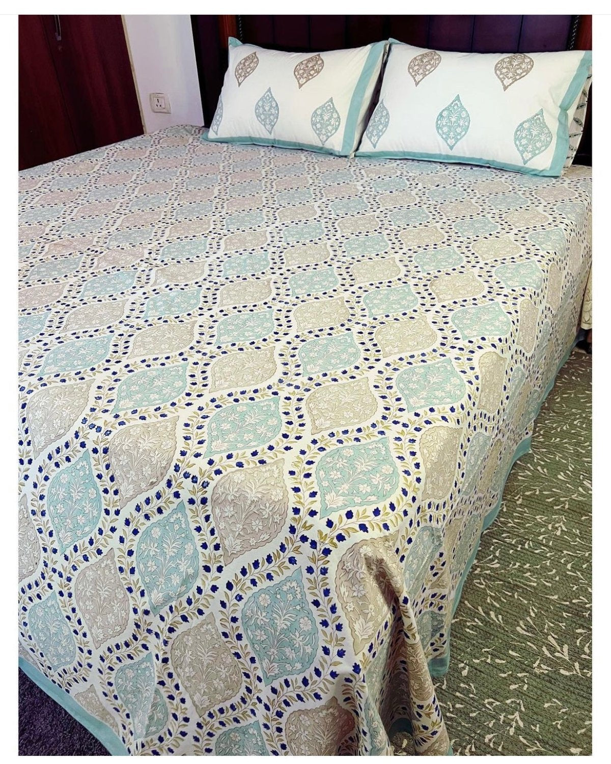 Jaipur Jewel cotton bedsheet set - Heritagewear