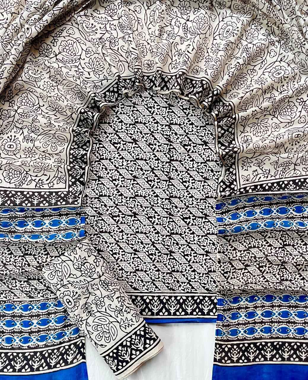 Ethnic Cotton Suit Fabric with Cotton Dupatta