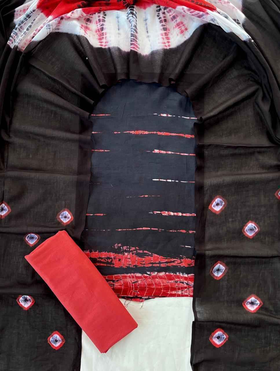 Ethnic Cotton Suit Fabric with Cotton Dupatta