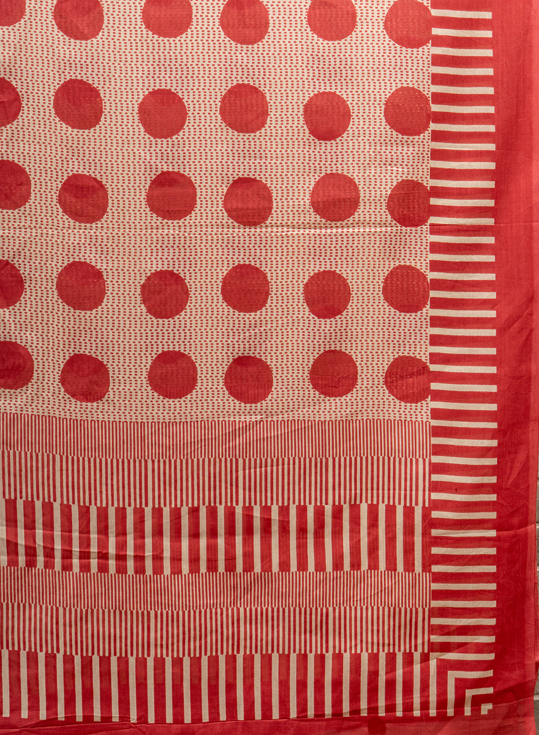 Pure Cotton Cambric Mix And Match With Dupatta Red Color Screen Print Fabric.