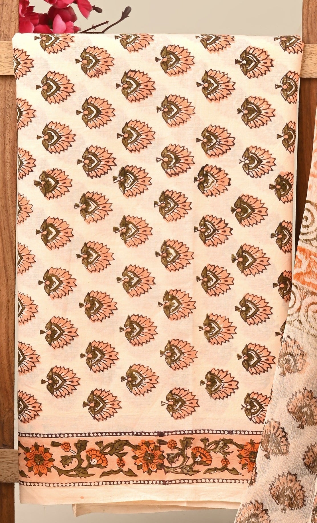 Cotton Suit with Chiffon Dupatta