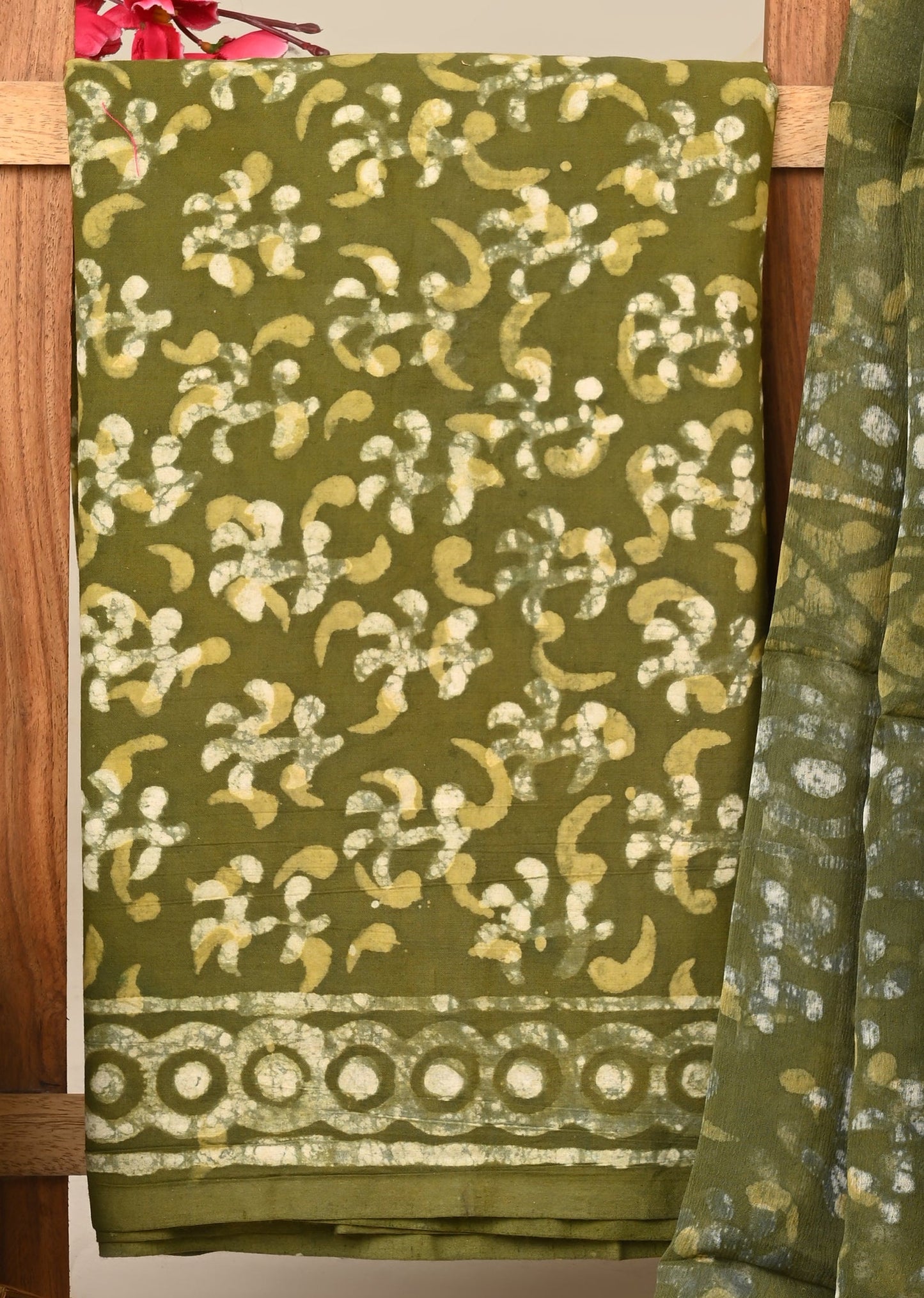 Cotton Suit with Chiffon Dupatta