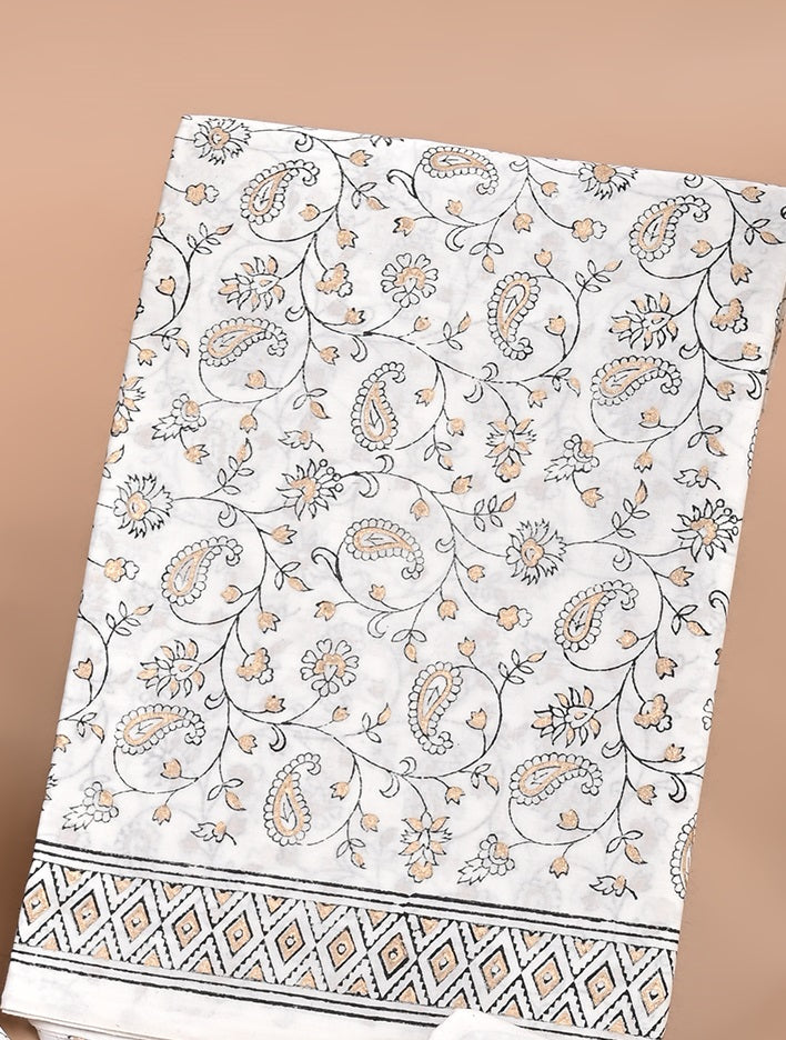 Cotton Suit with Chiffon Dupatta