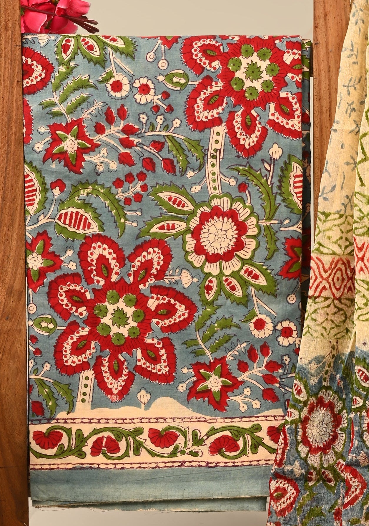 Cotton Suit with Chiffon Dupatta