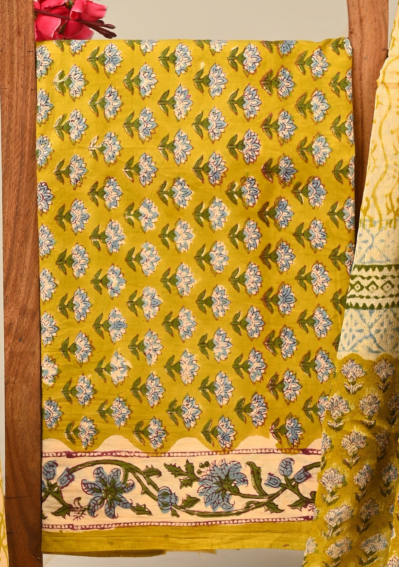 Cotton Suit with Chiffon Dupatta