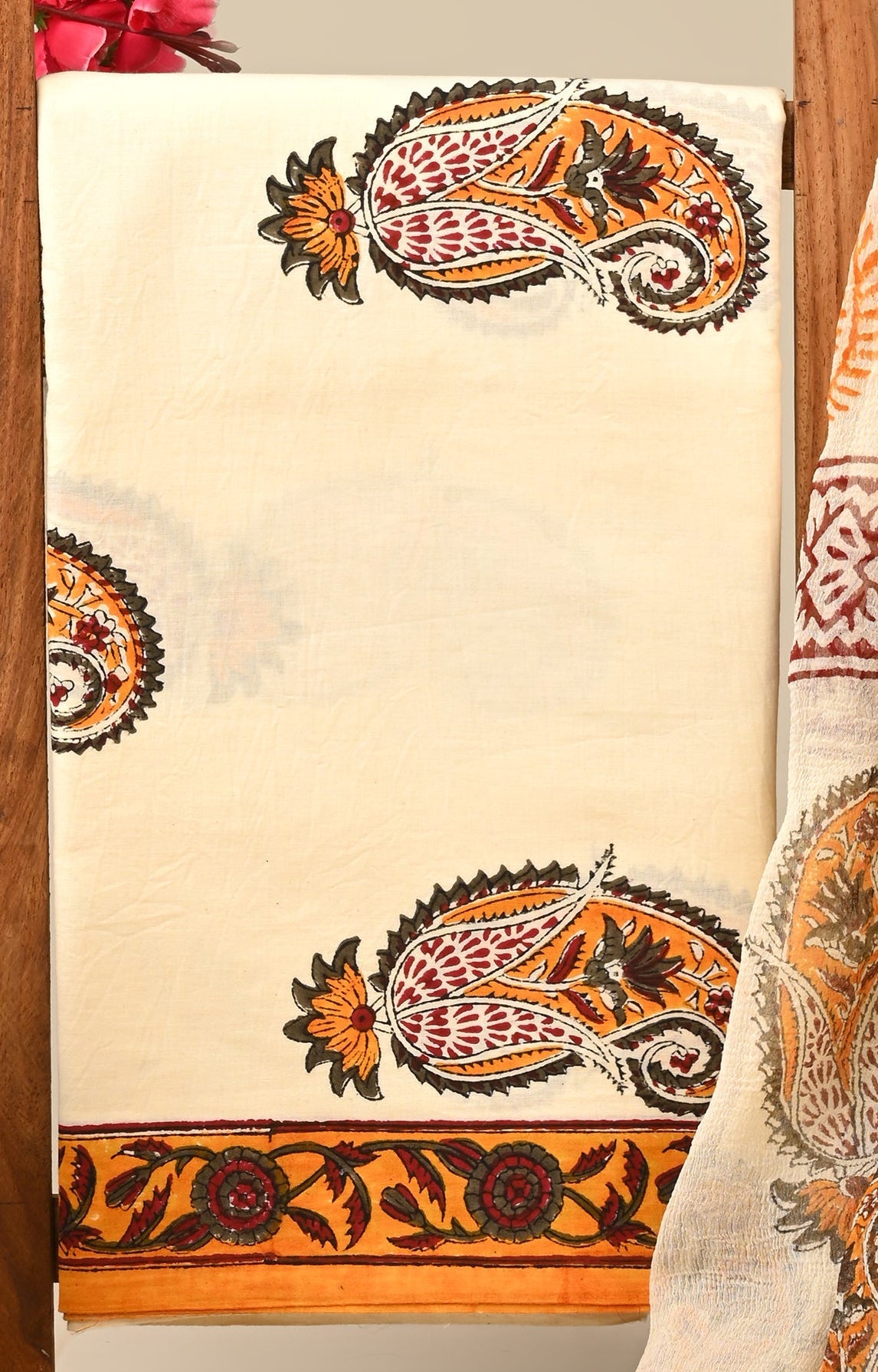 Cotton Suit with Chiffon Dupatta