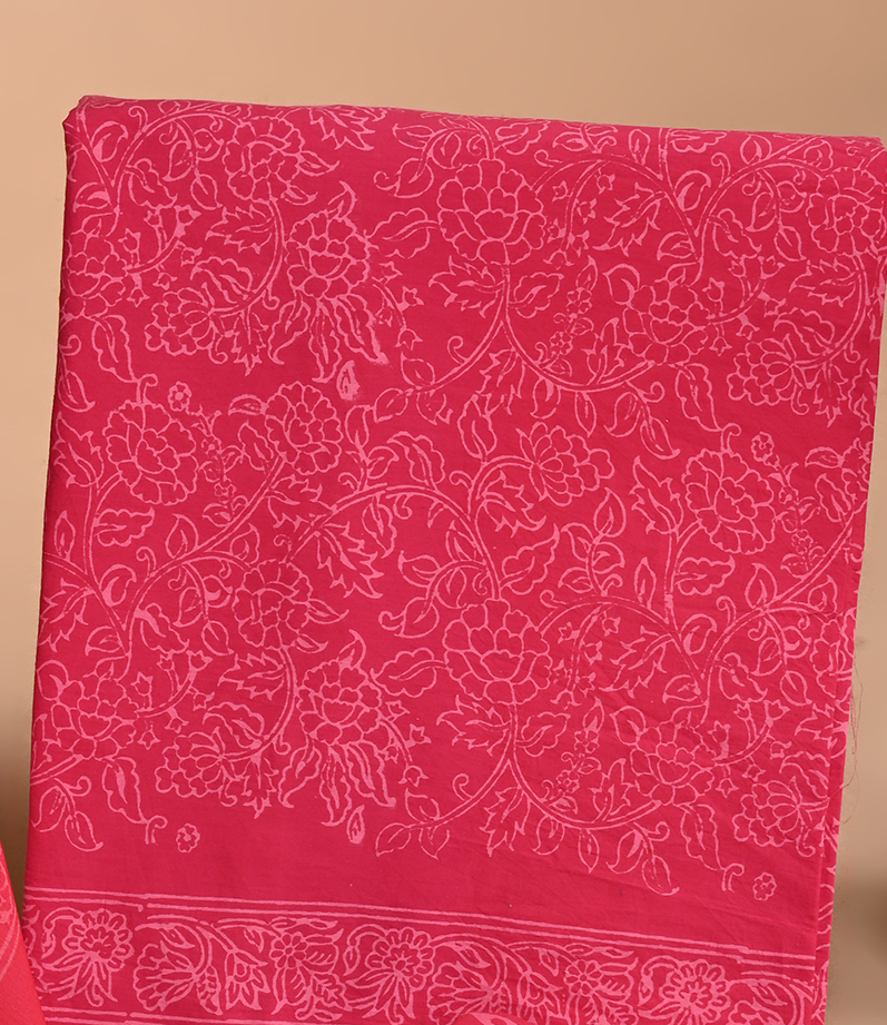 Cotton Suit with Chiffon Dupatta
