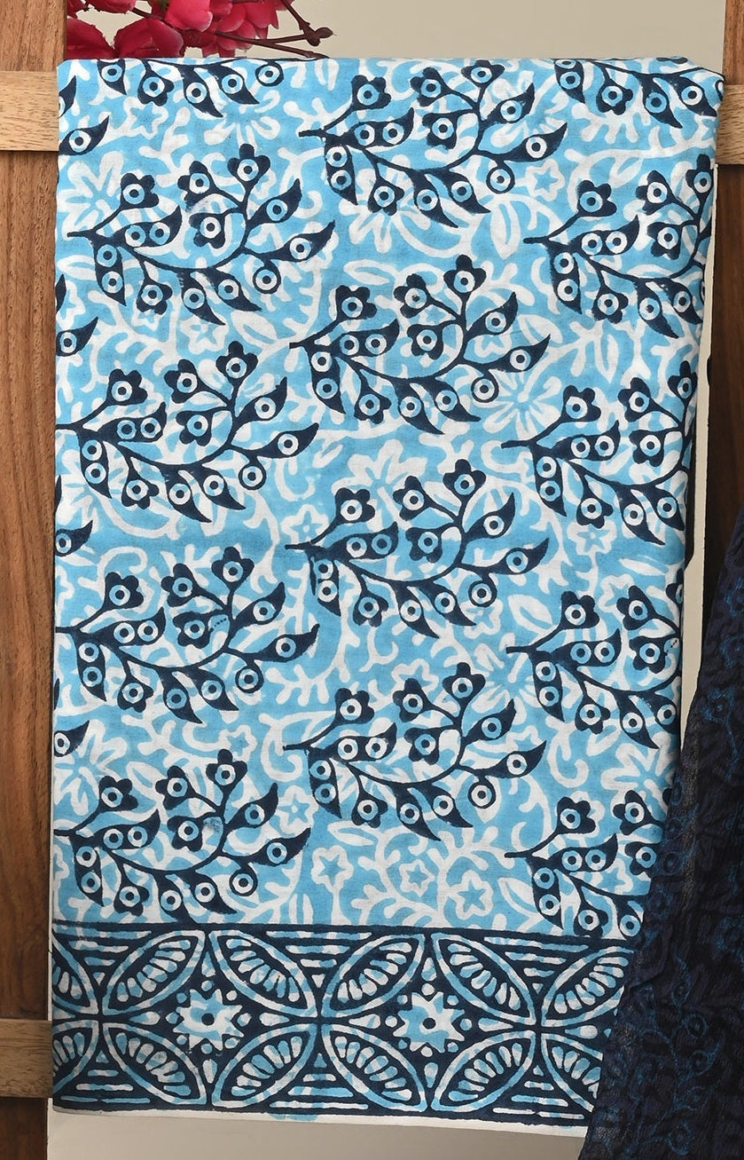 Cotton Suit with Chiffon Dupatta