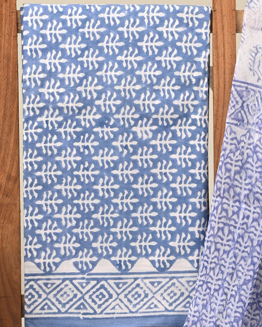 Cotton Suit with Chiffon Dupatta