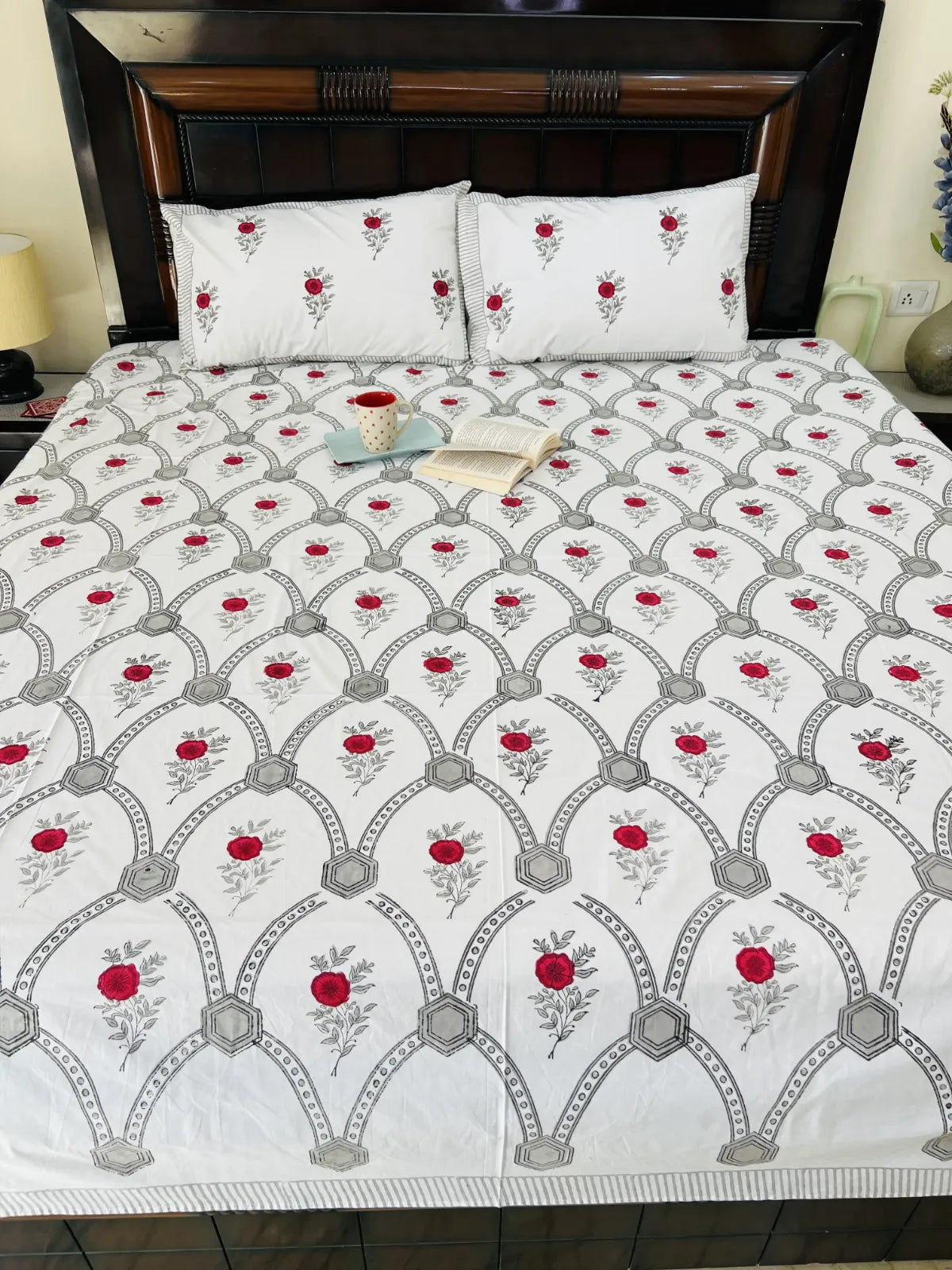Gul Jaal Luxe cotton bedsheet set - Heritagewear