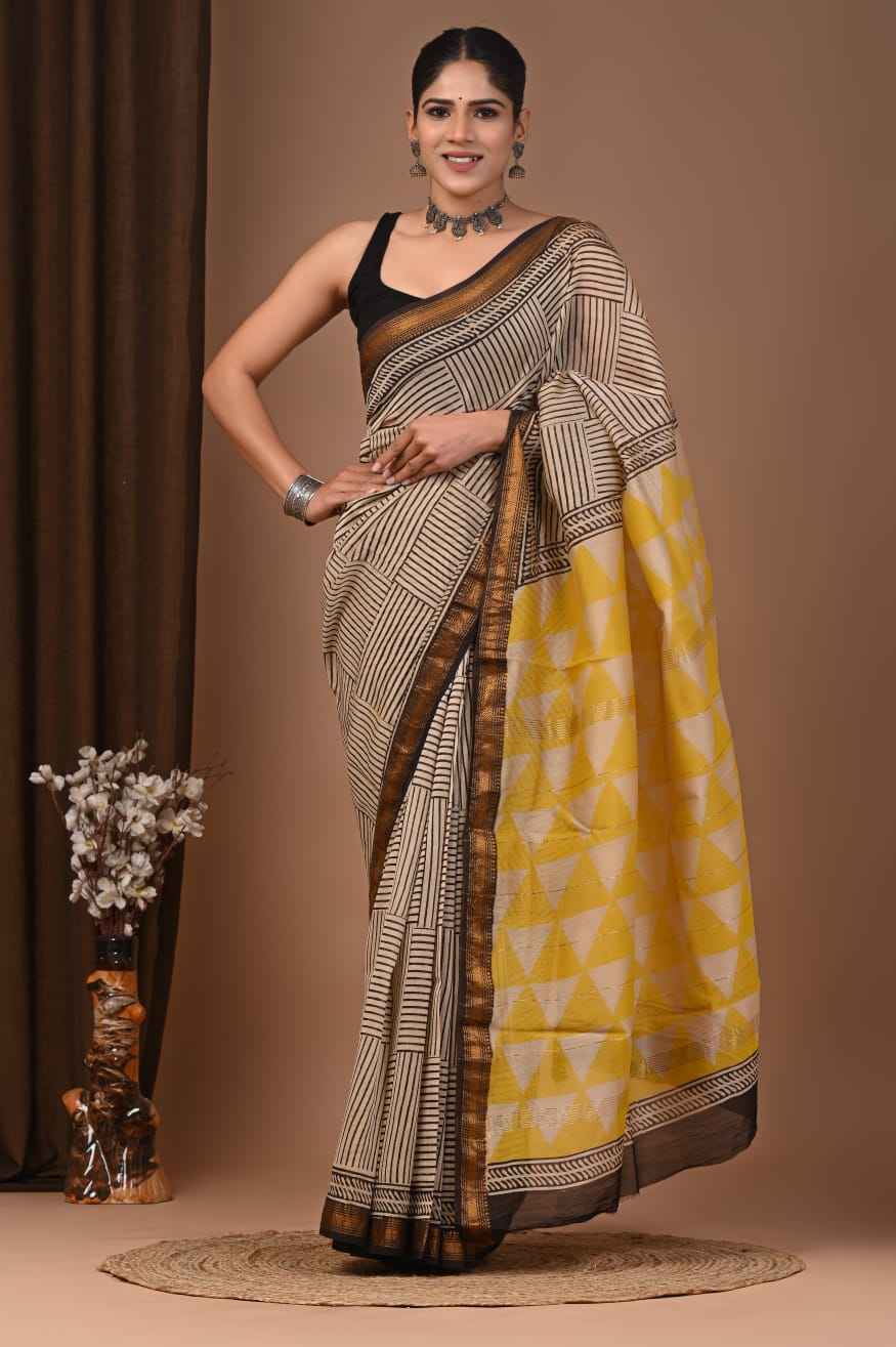 Elegant Maheshwari Silk Saree