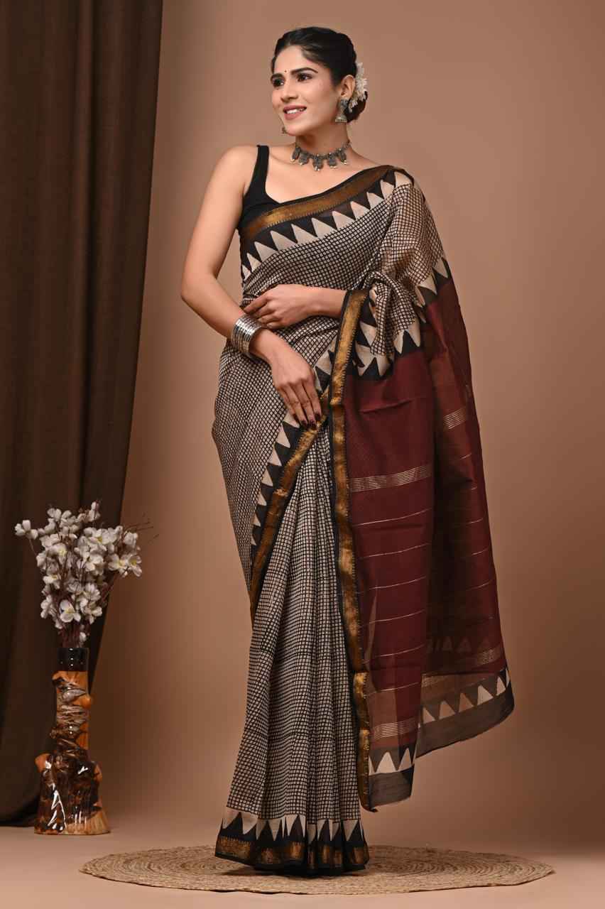 Handloom Maheshwari Silk Saree