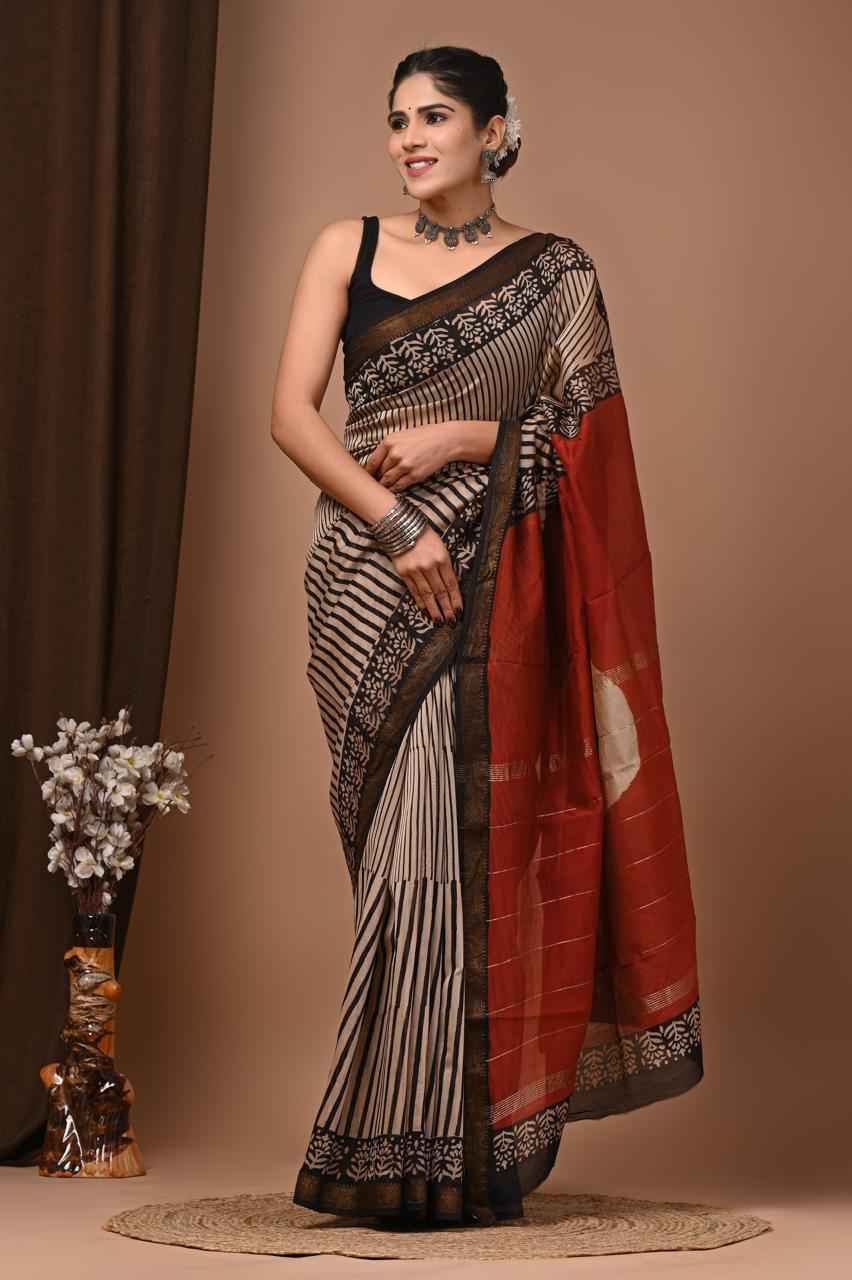 Elegant Maheshwari Silk Saree