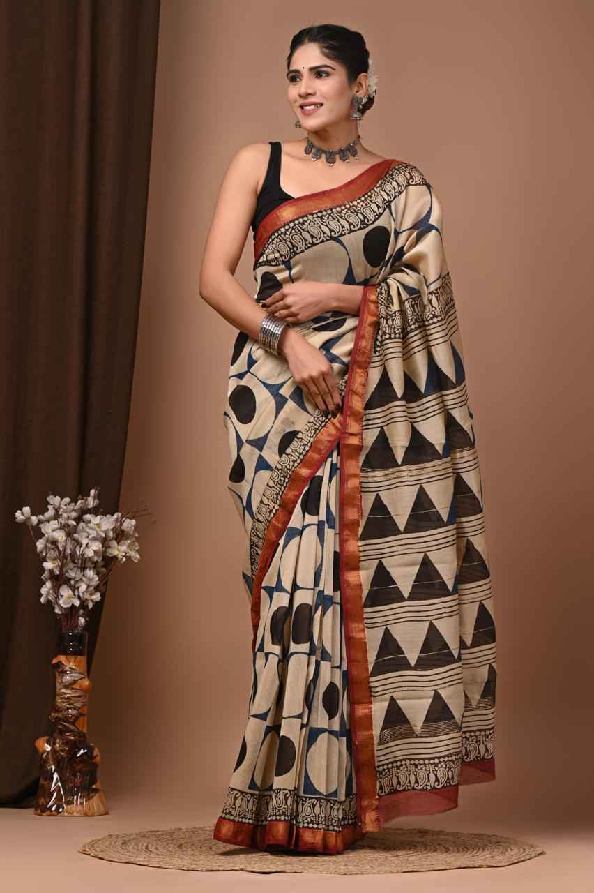 Handloom Maheshwari Silk Saree