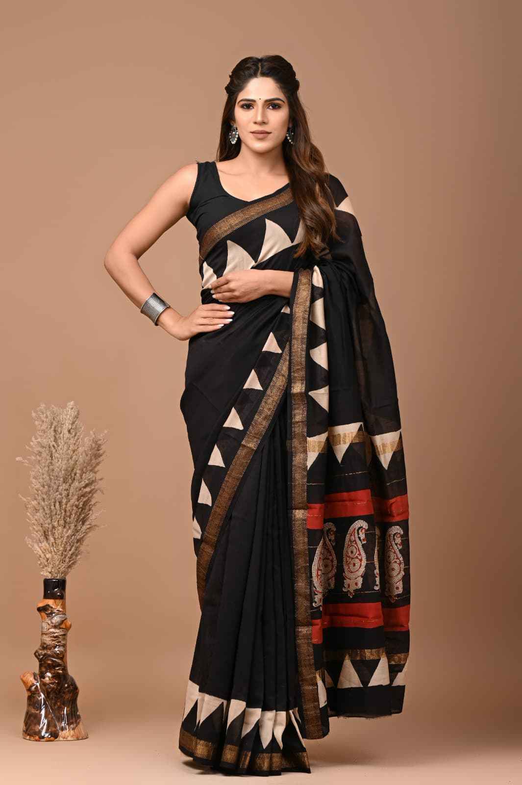 Elegant Maheshwari Silk Saree