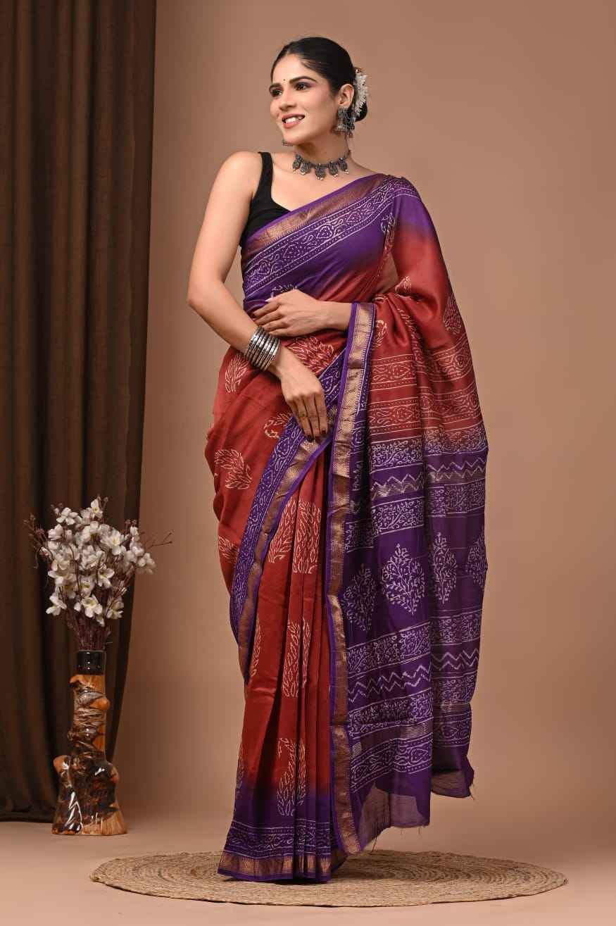 Elegant Maheshwari Silk Saree