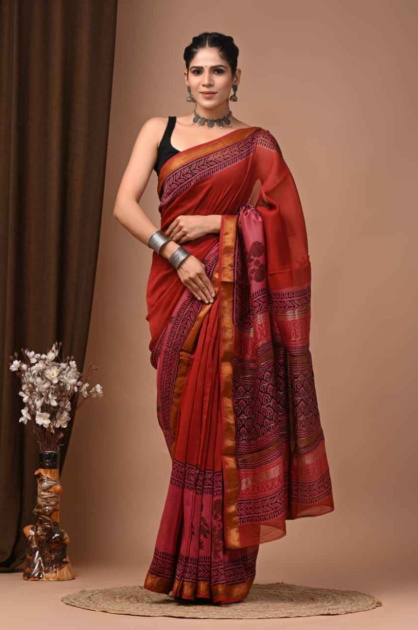 Elegant Maheshwari Silk Saree