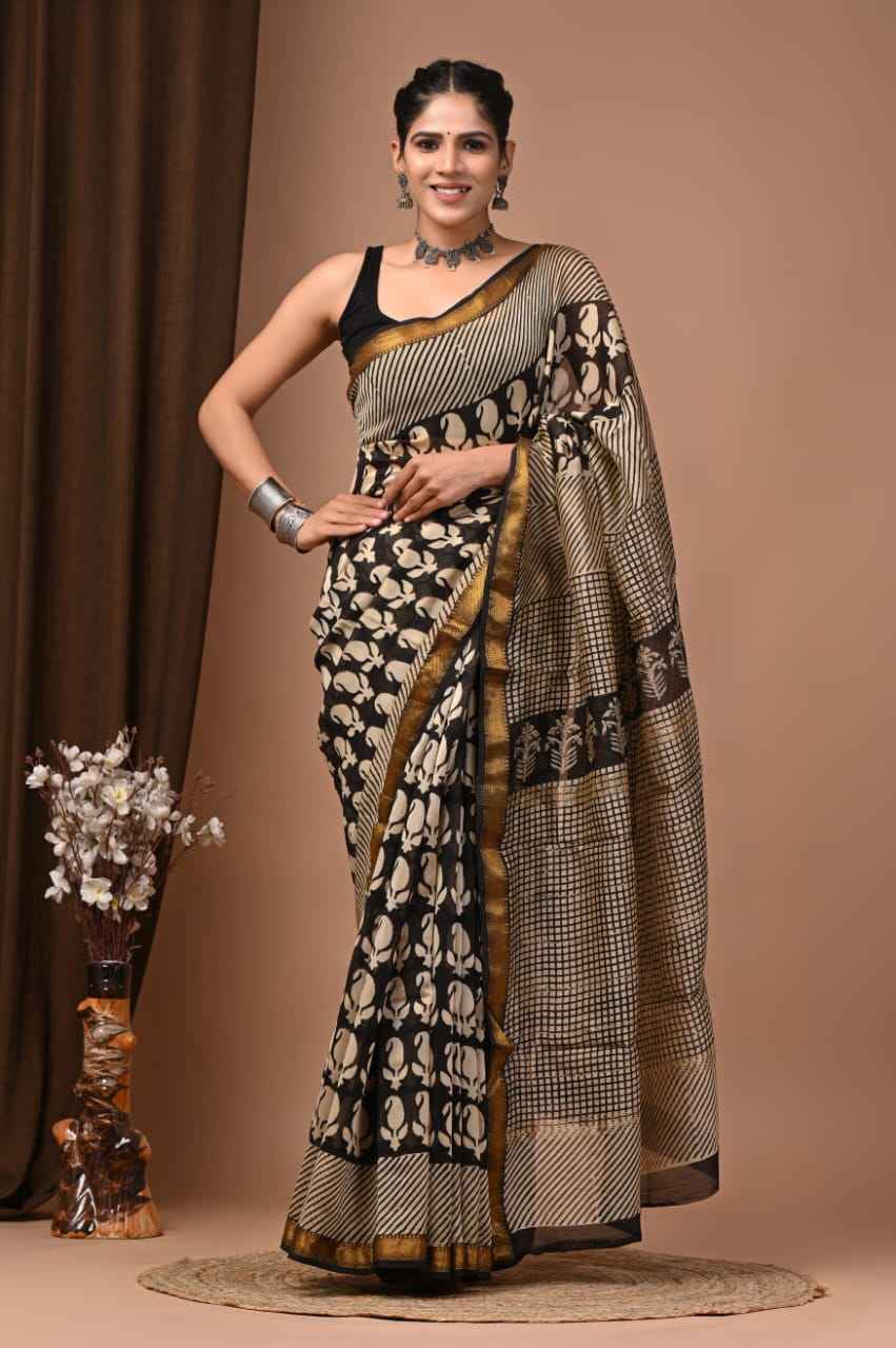 Handloom Maheshwari Silk Saree