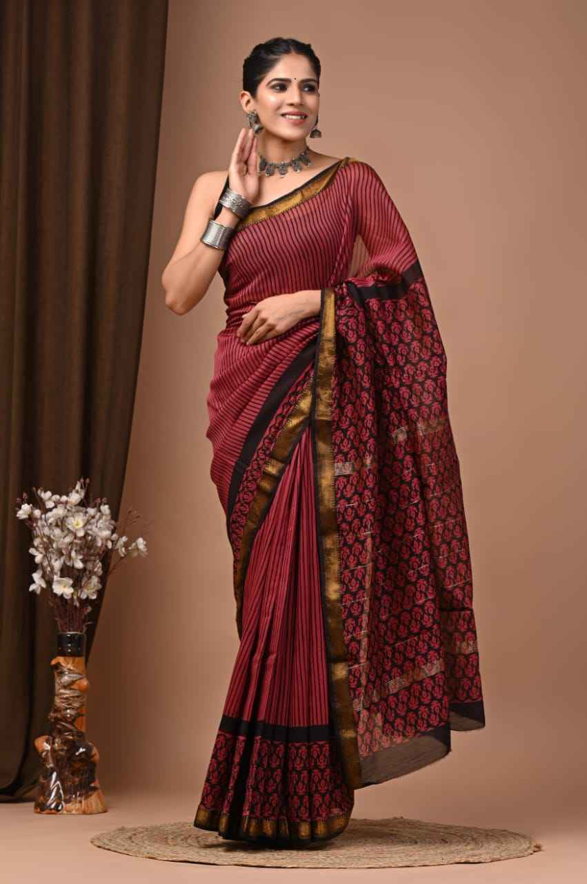 Elegant Maheshwari Silk Saree