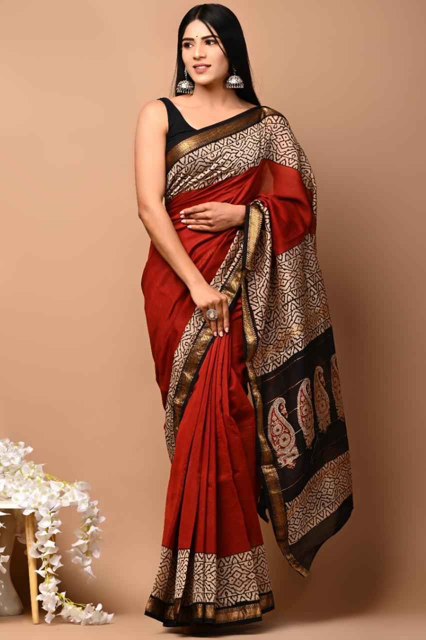 Elegant Maheshwari Silk Saree