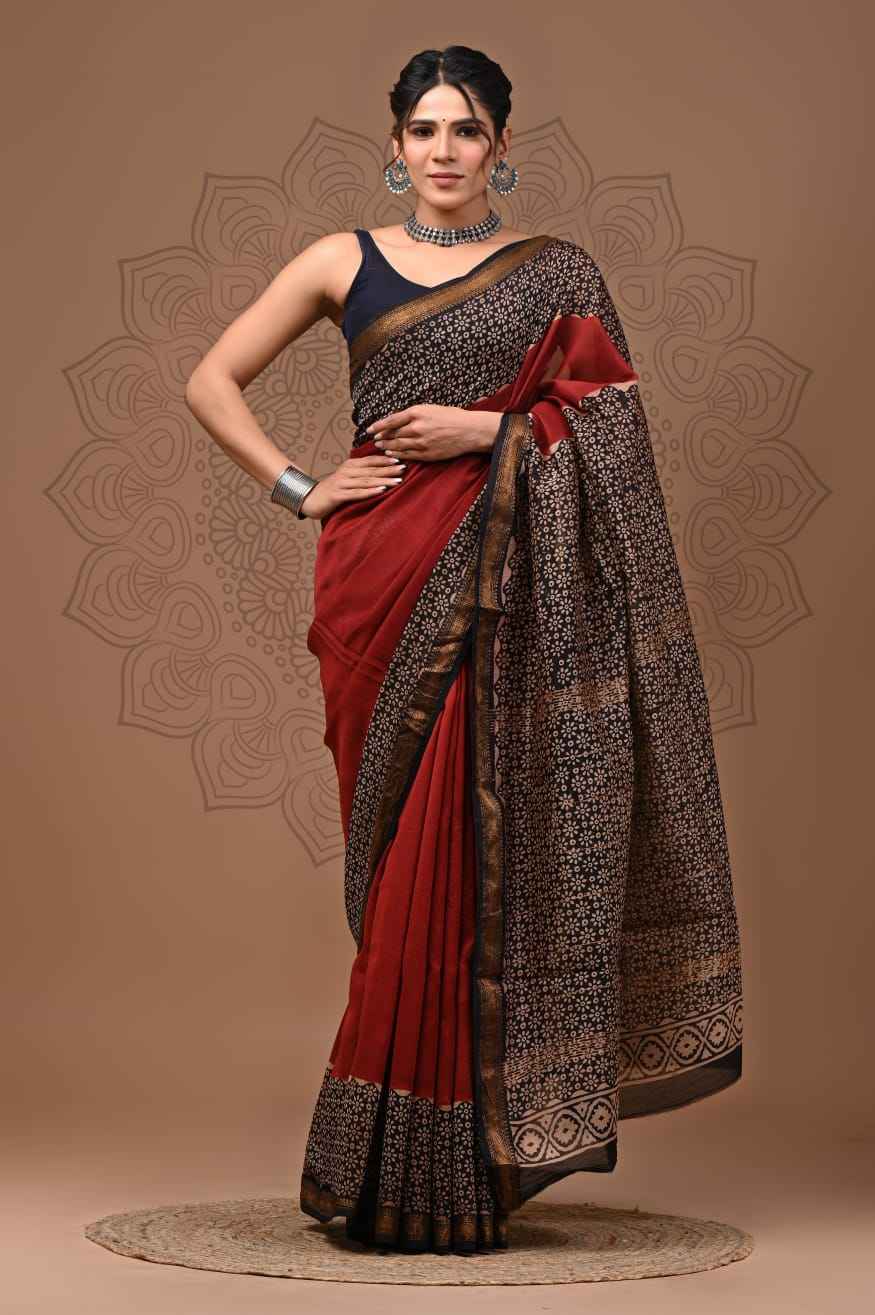 Elegant Maheshwari Silk Saree