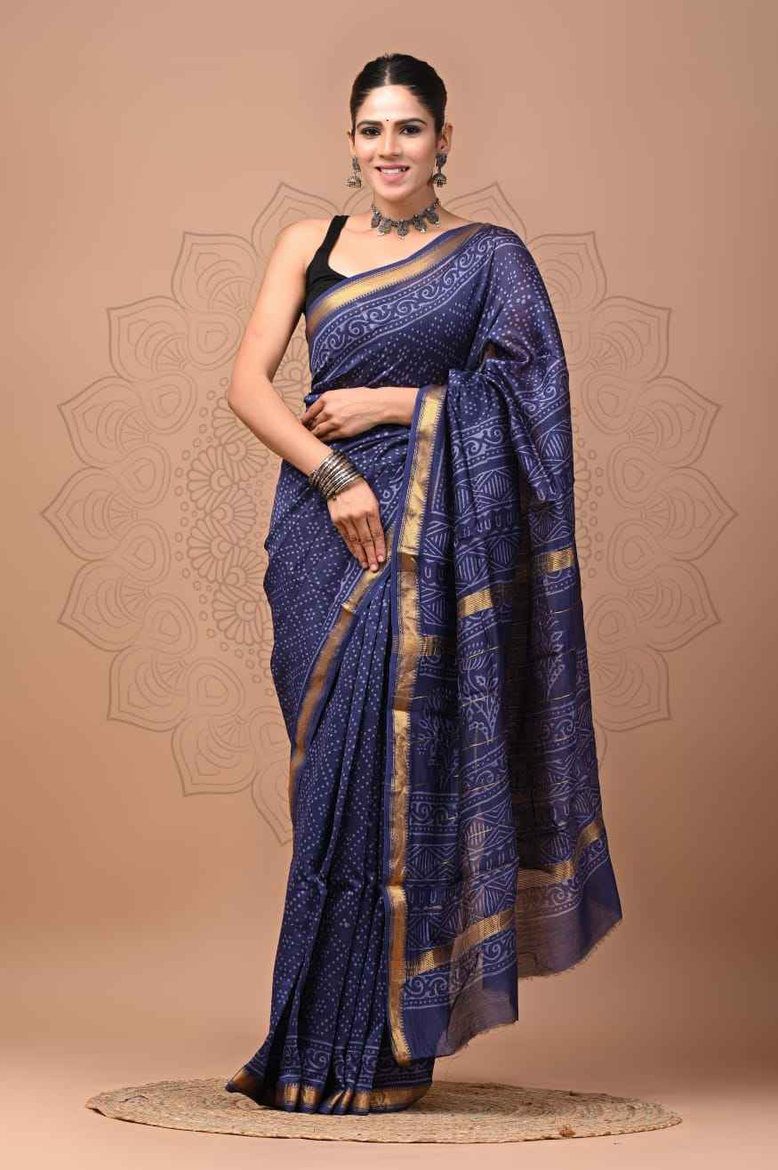 Elegant Maheshwari Silk Saree