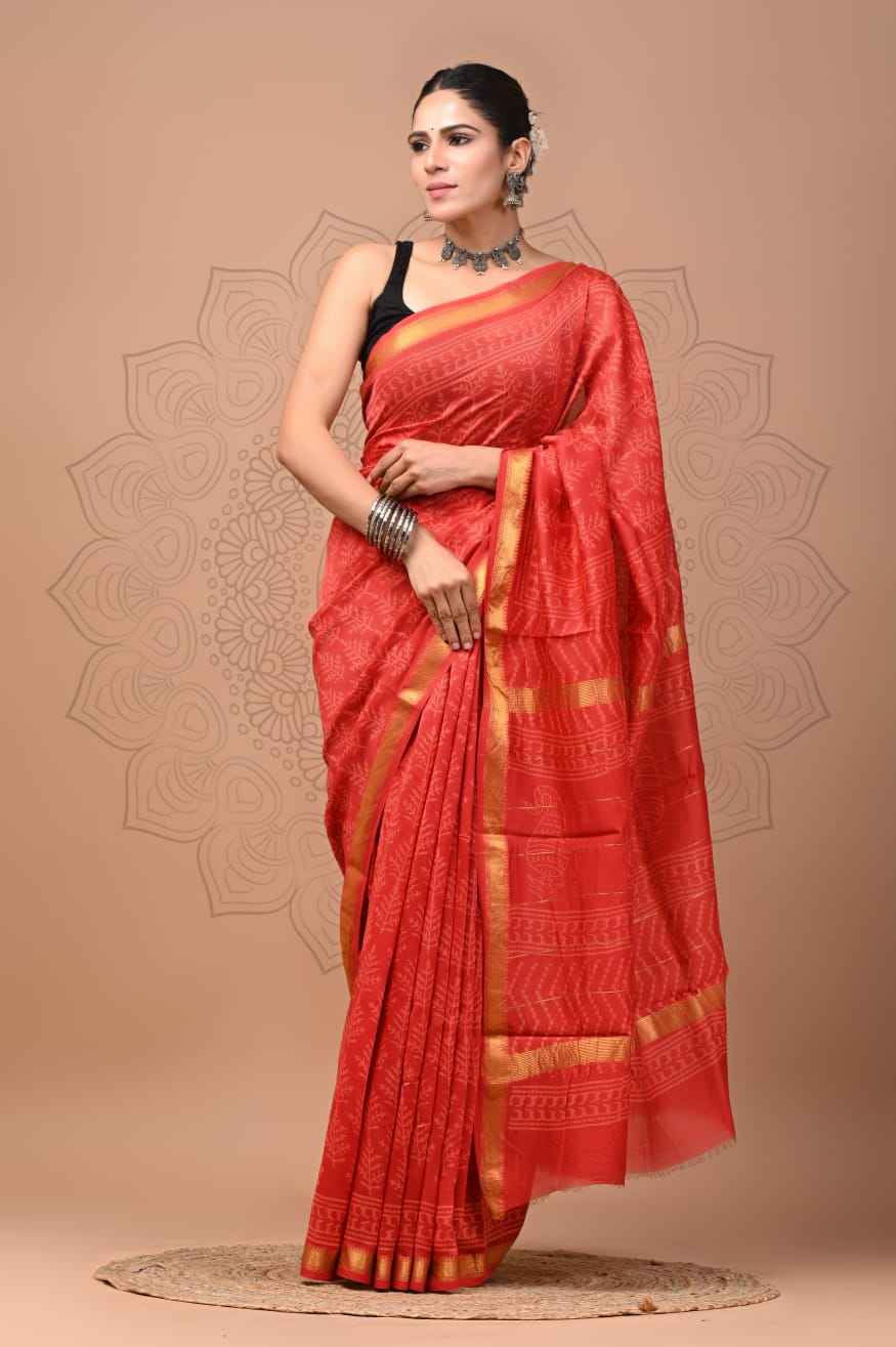 Elegant Maheshwari Silk Saree
