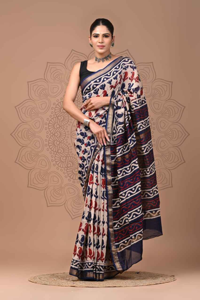 Elegant Maheshwari Silk Saree
