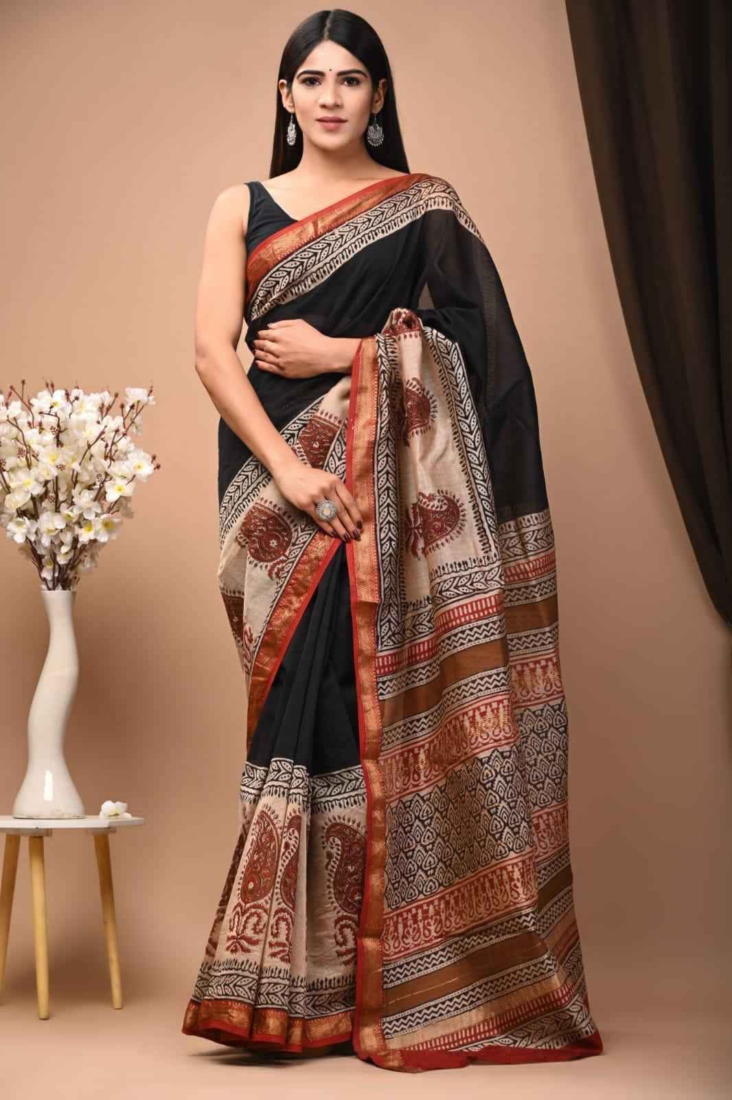 Elegant Maheshwari Silk Saree