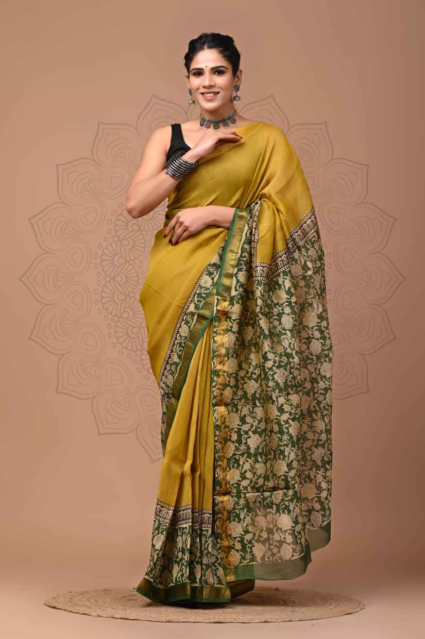Elegant Maheshwari Silk Saree
