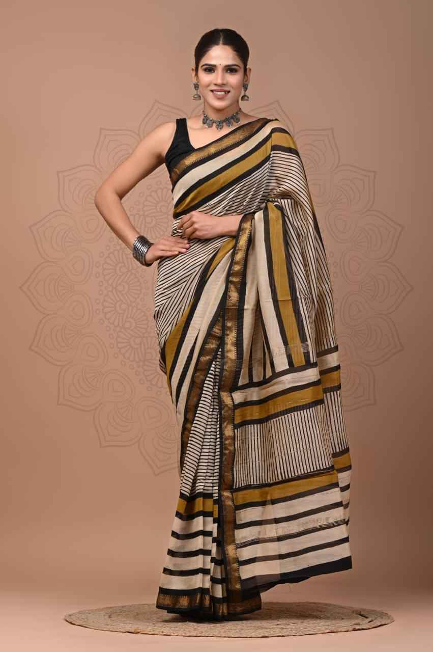 Elegant Maheshwari Silk Saree