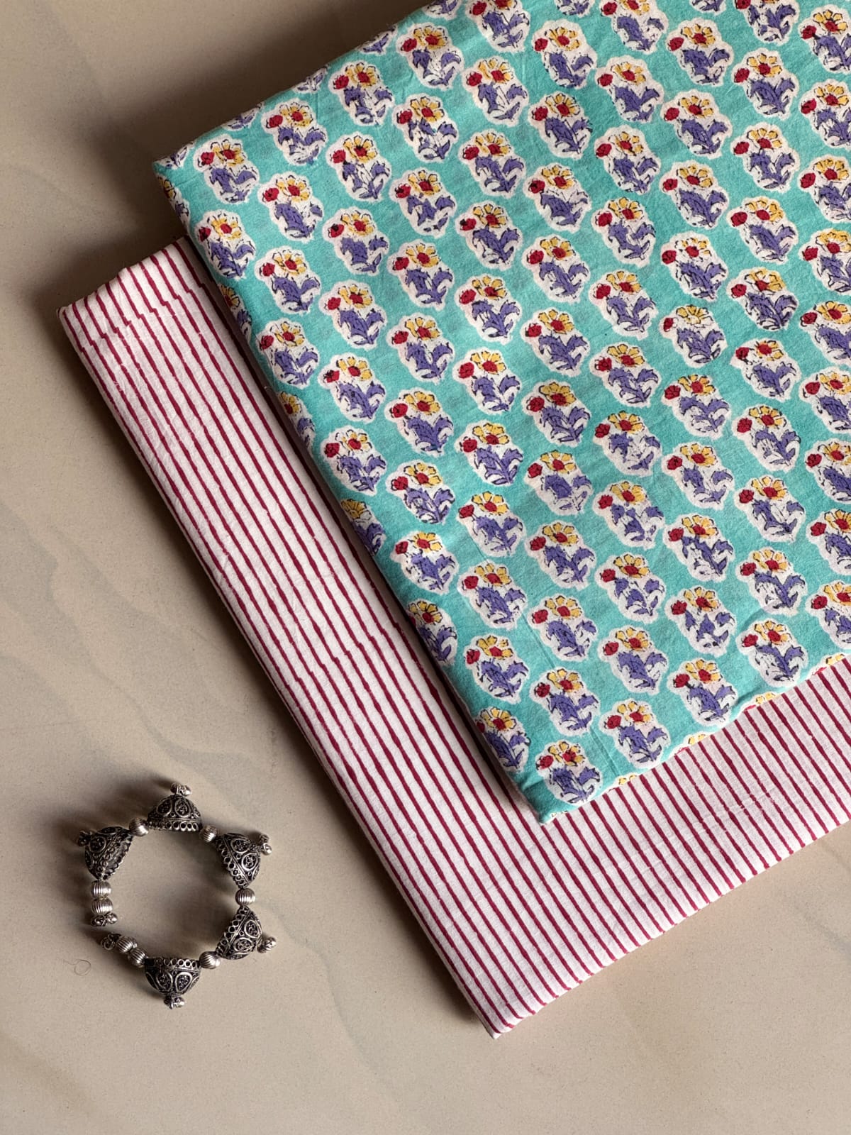 Hand Block Printed Pure Cotton Combo Set