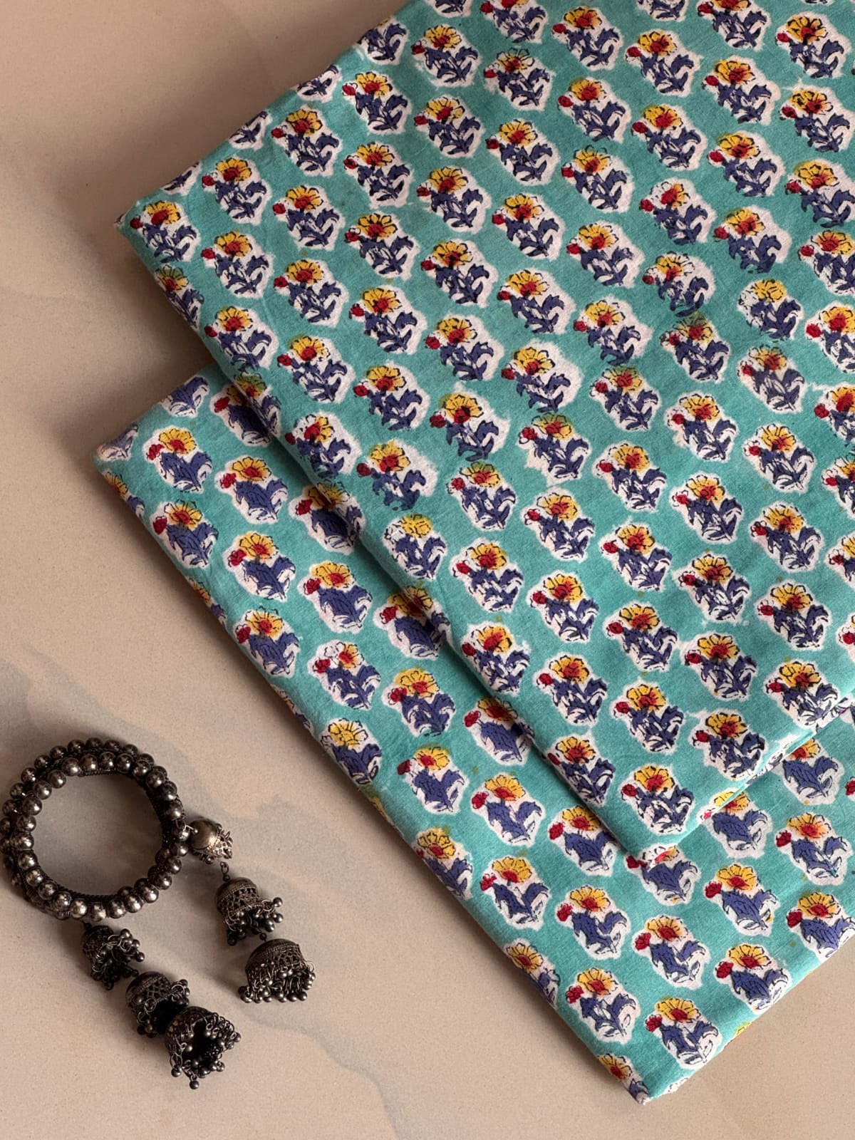 Hand Block Printed Pure Cotton Combo Set