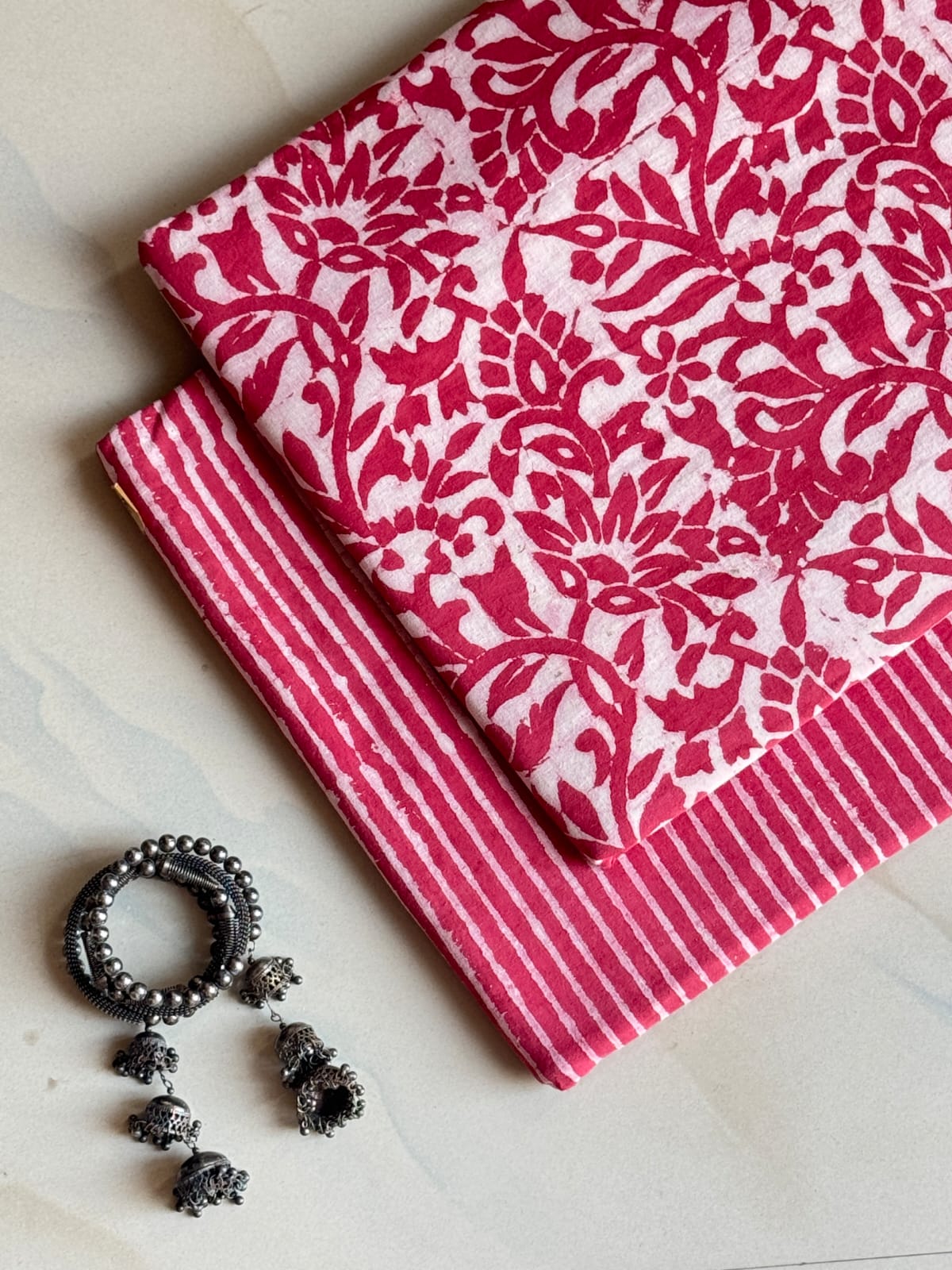 Hand Block Printed Pure Cotton Combo Set