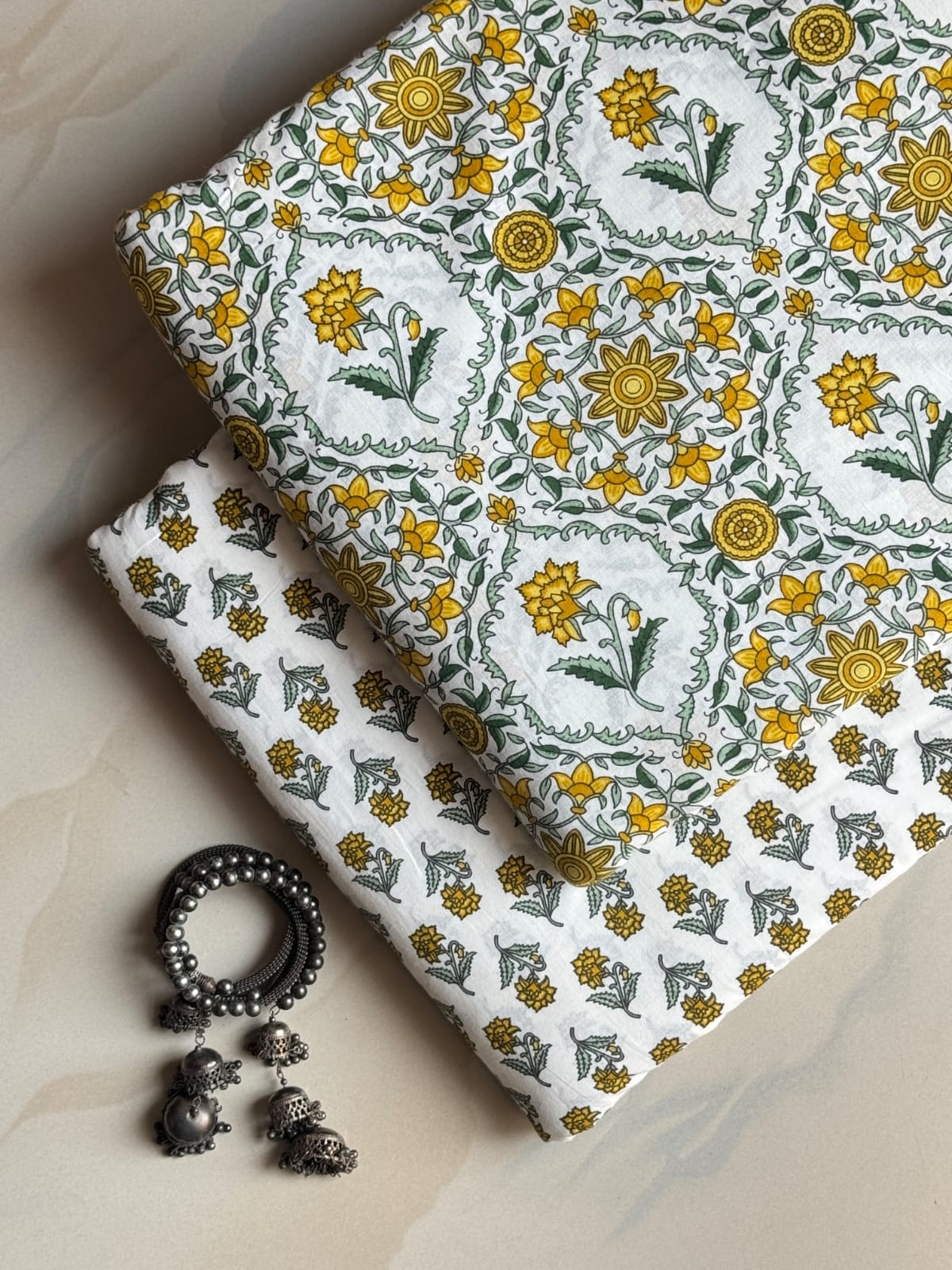 Hand Block Printed Pure Cotton Combo Set