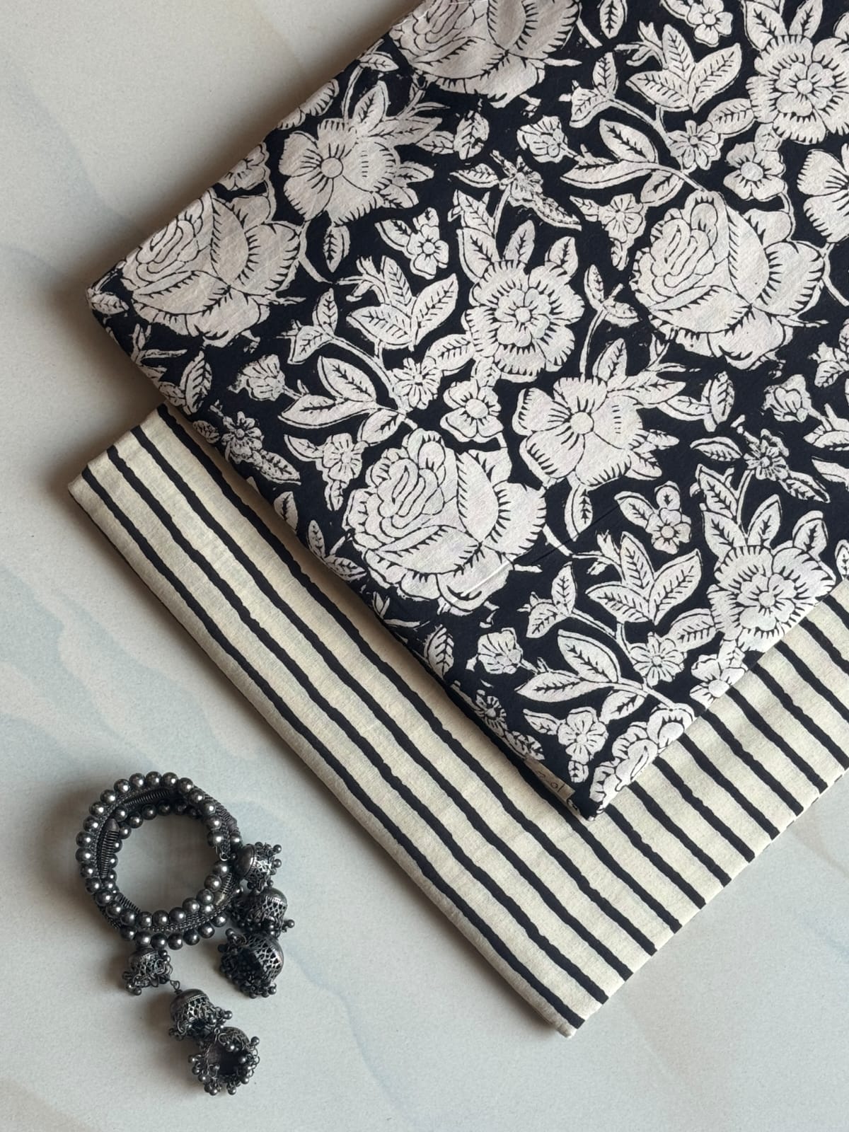 Hand Block Printed Pure Cotton Combo Set