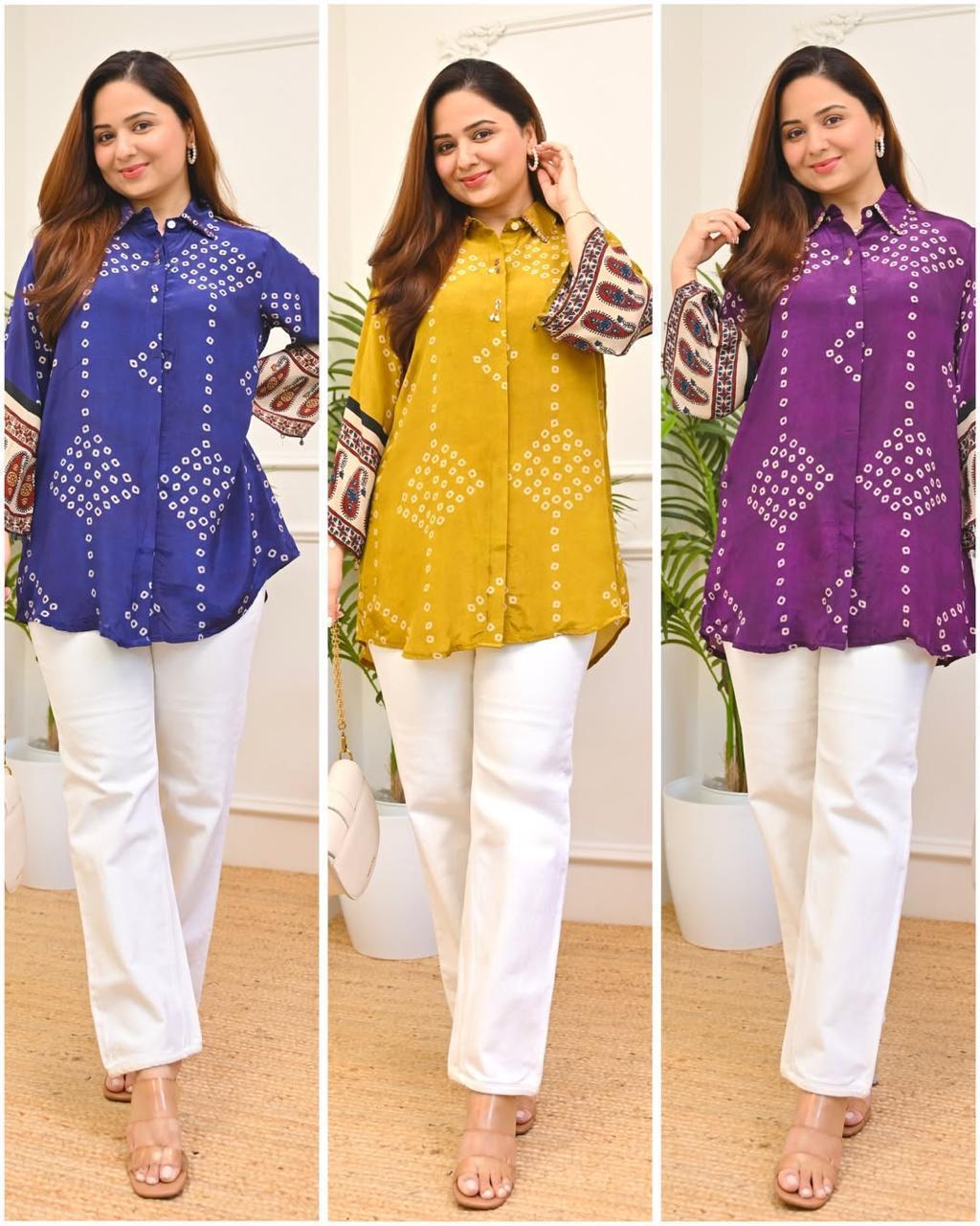 Bandhej Traditional Pure Cotton Co-Ord Set