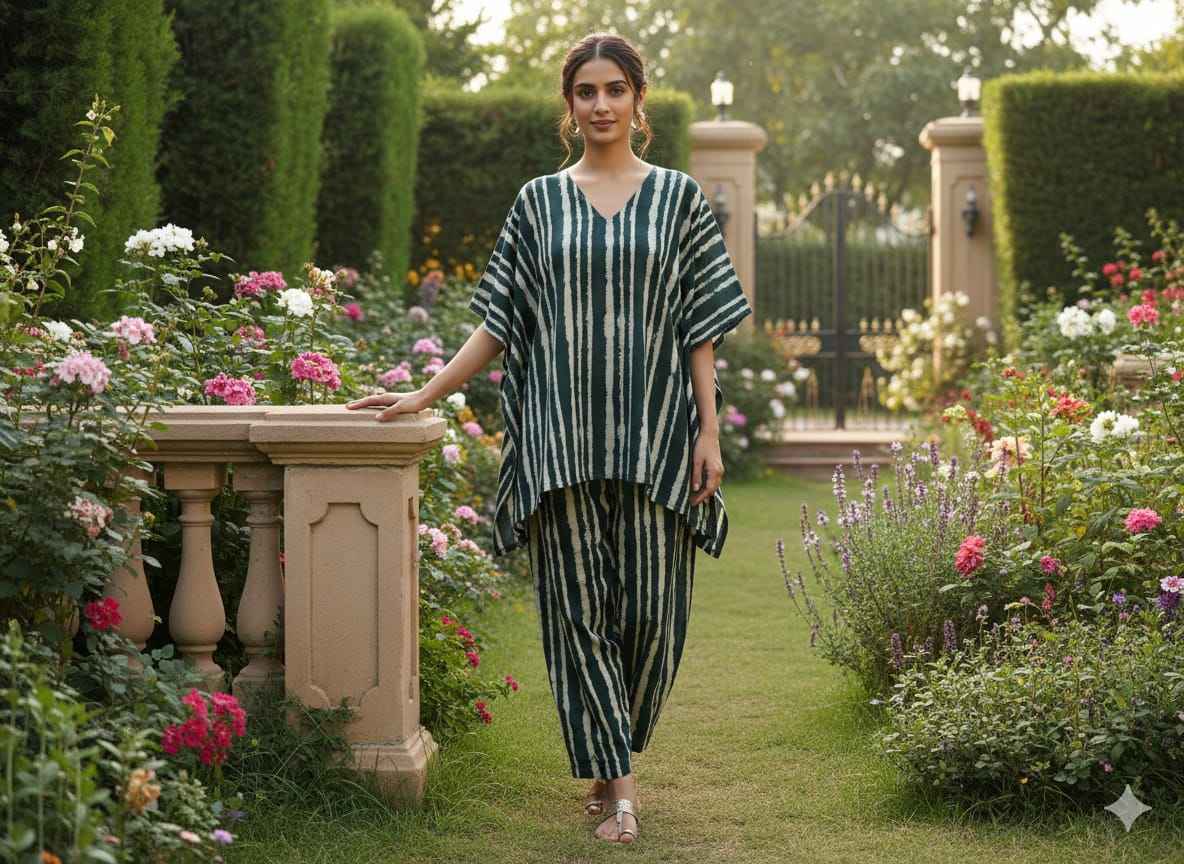 Traditional Bagru Print Cotton Kurti Palazzo Set