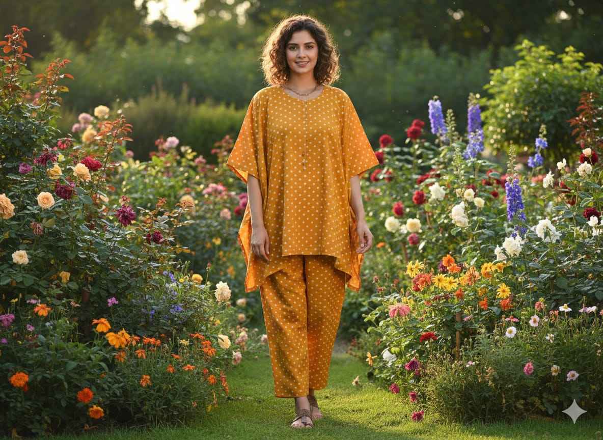 Traditional Bagru Print Cotton Kurti Palazzo Set