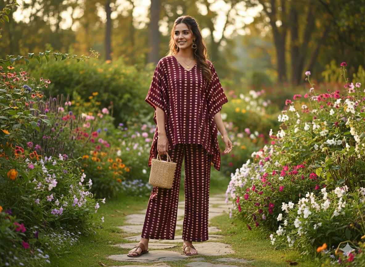 Traditional Bagru Print Cotton Kurti Palazzo Set