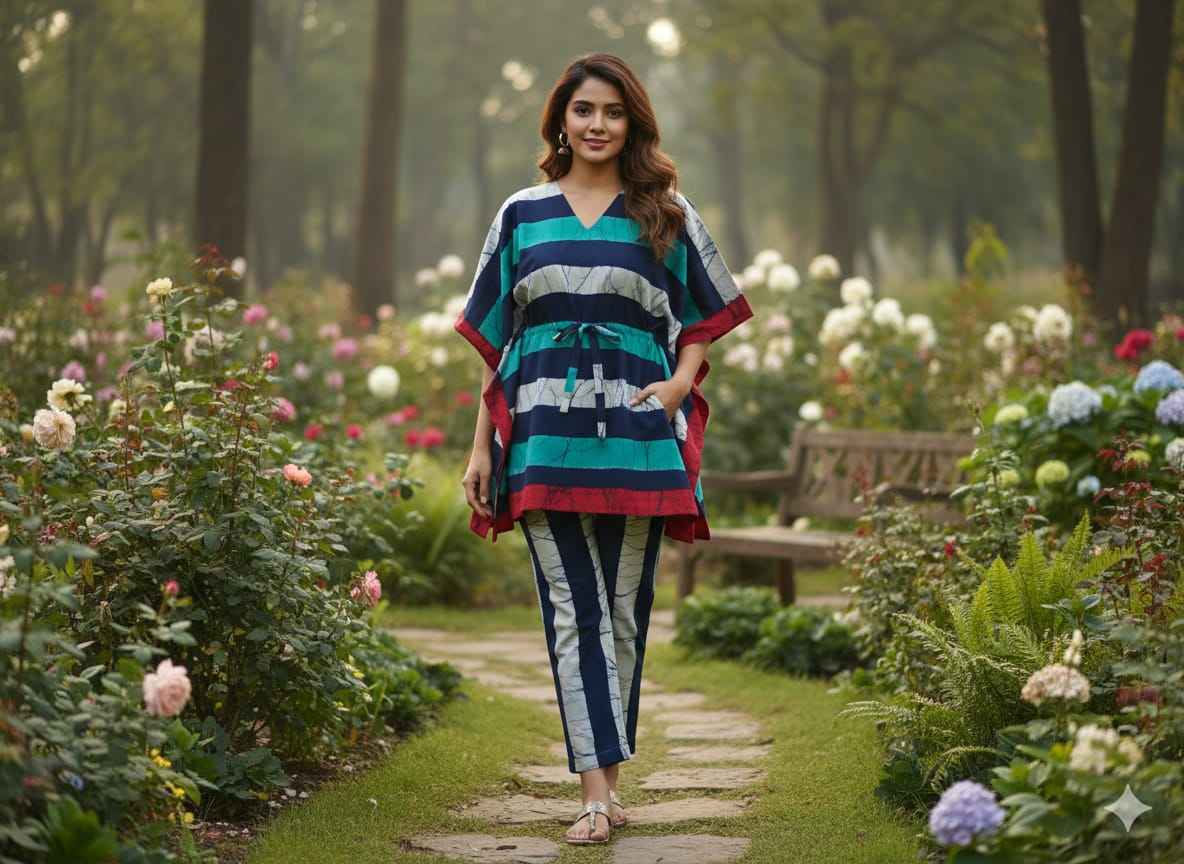 Traditional Bagru Print Cotton Kurti Palazzo Set