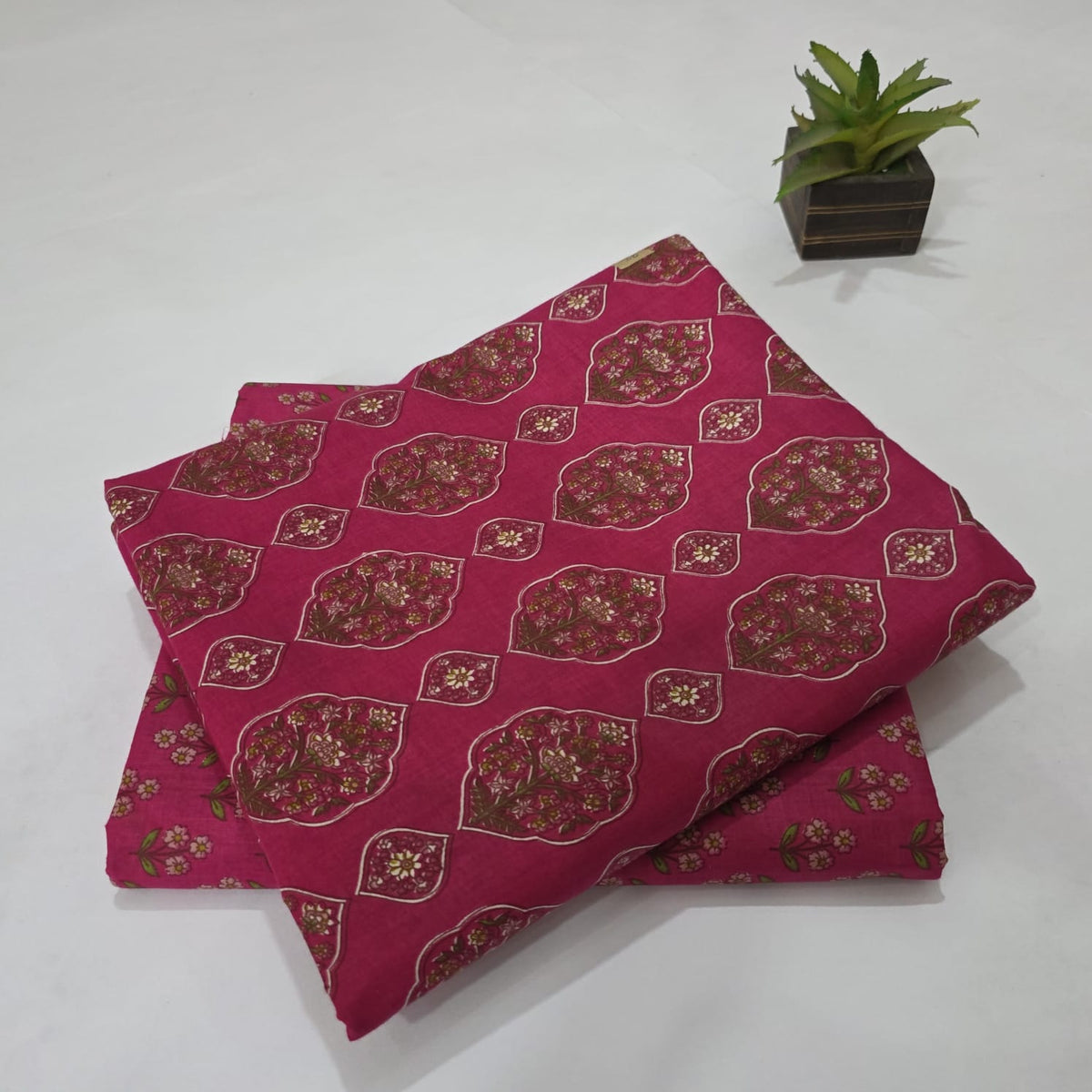 Cotton Unstitched Suit Set with Dupatta
