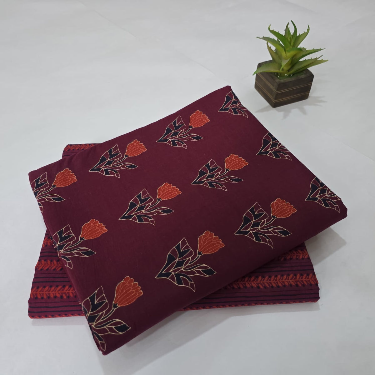 Jaipuri Hand Block Printed Cotton Suit Set