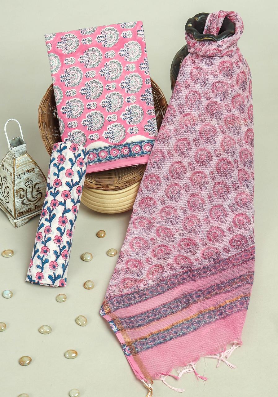Kota Doriya Dupatta Cotton Suit Set