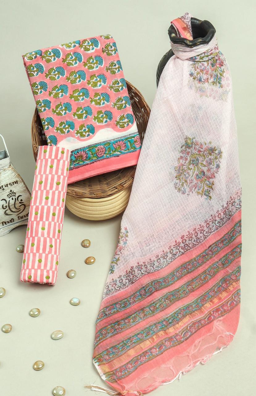 Kota Doriya Dupatta Cotton Suit Set