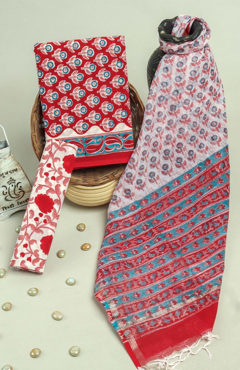 Kota Doriya Dupatta Cotton Suit Set