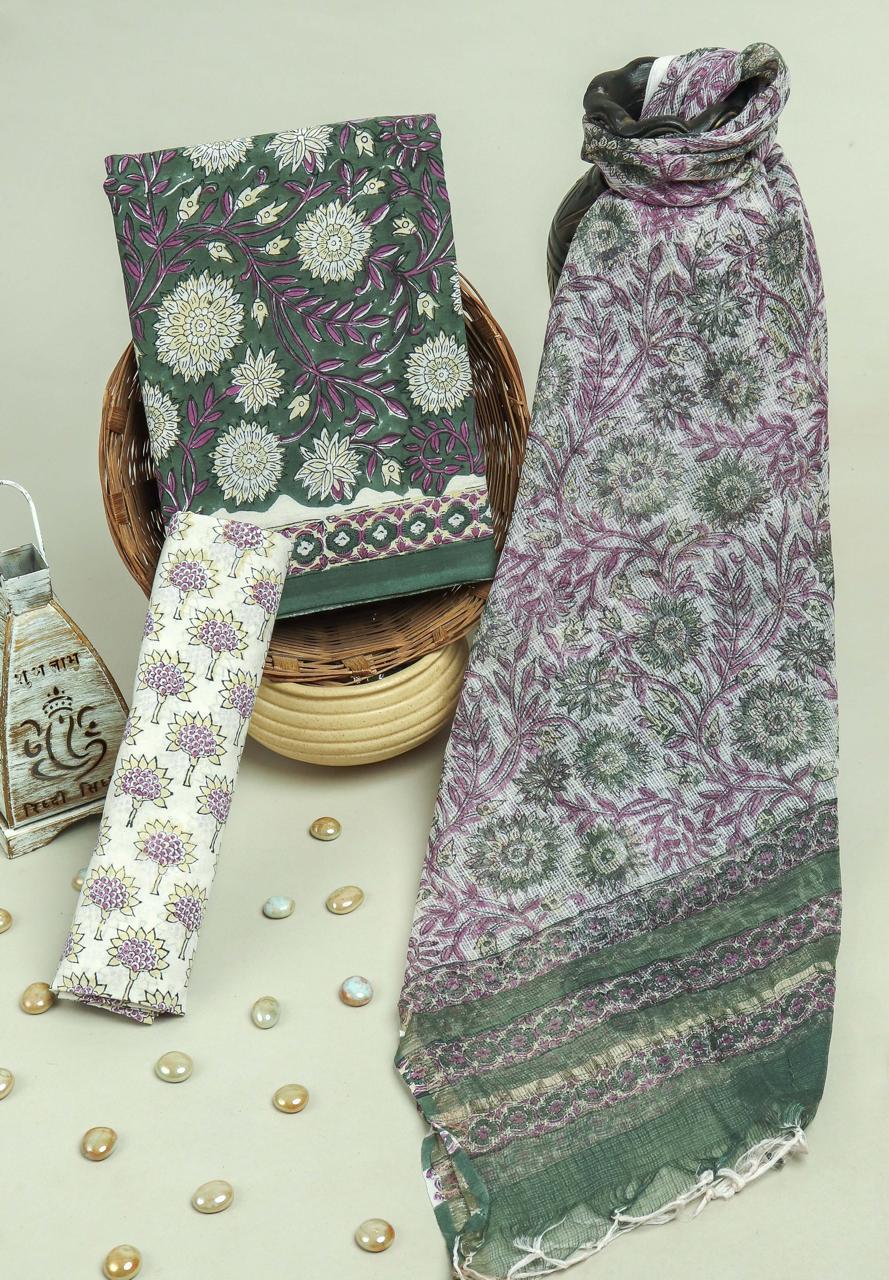 Kota Doriya Dupatta Cotton Suit Set