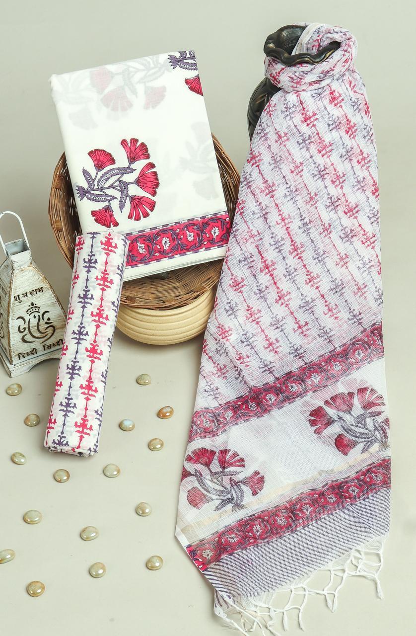 Kota Doriya Dupatta Cotton Suit Set