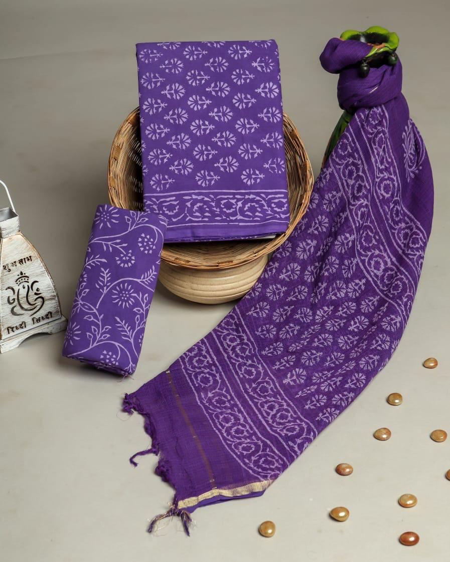 Kota Doriya Dupatta Cotton Suit Set