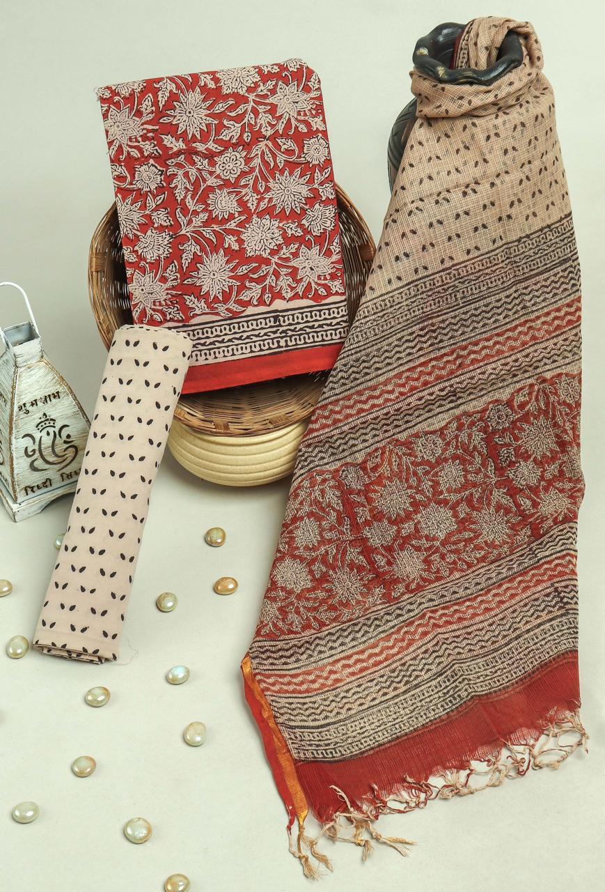 Kota Doriya Dupatta Cotton Suit Set